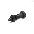 Elesa Black-oxide steel plunger, with locking nut, PMT.101-10-M20x1, 5-AK-C6 PMT.101-AK